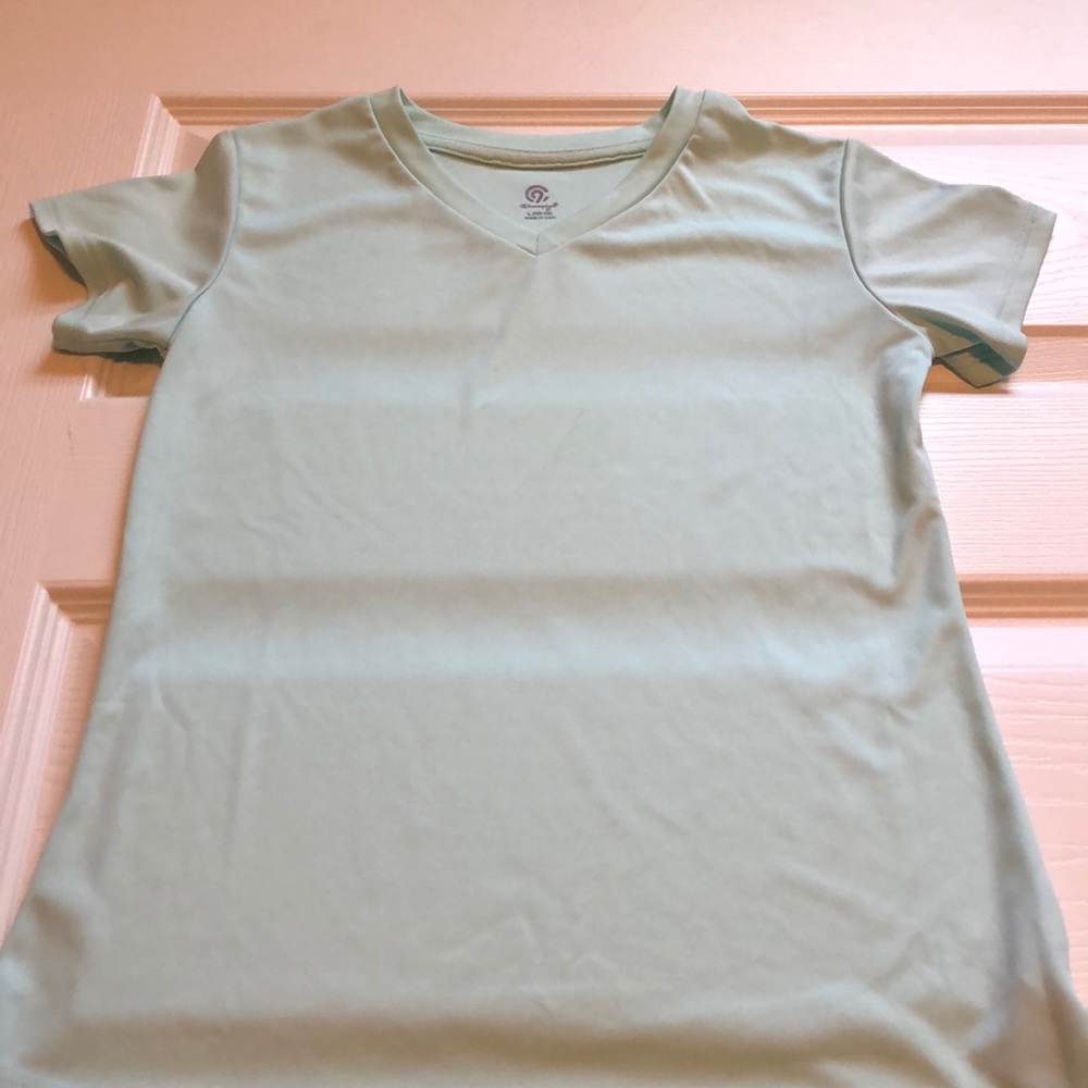 Mint blue running shirt